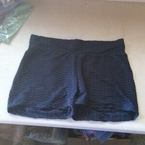 Kiwi Rata Women's Dark Blue Butt Lifting Yoga Shorts 2XL NIP